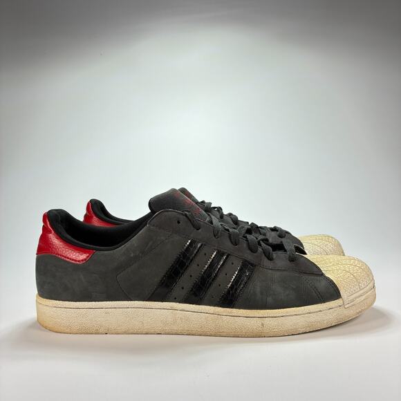 Adidas Superstar 80s Core Black Shell Toe Low Top Sneakers G99858 Men's Size 14 - Picture 1 of 10